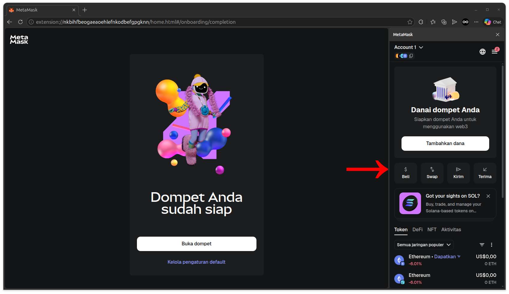 Cara buat wallet MetaMask