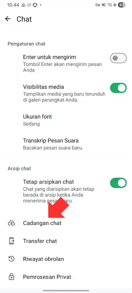 Cara mengembalikan chat whatsapp 3