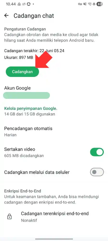 Cara mengembalikan chat whatsapp 4