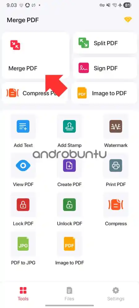 Cara menggabungkan PDF di Android