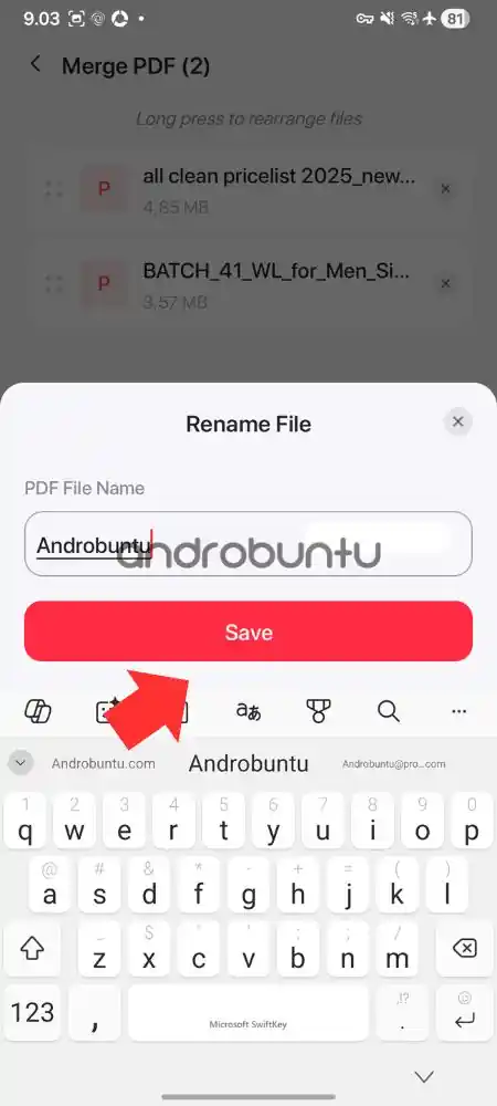Cara menggabungkan PDF di Android