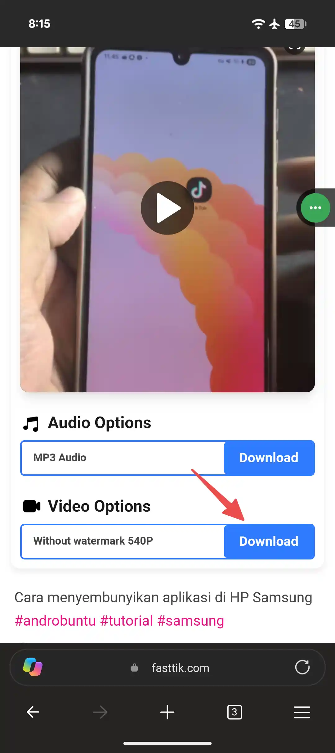 Cara download video tiktok