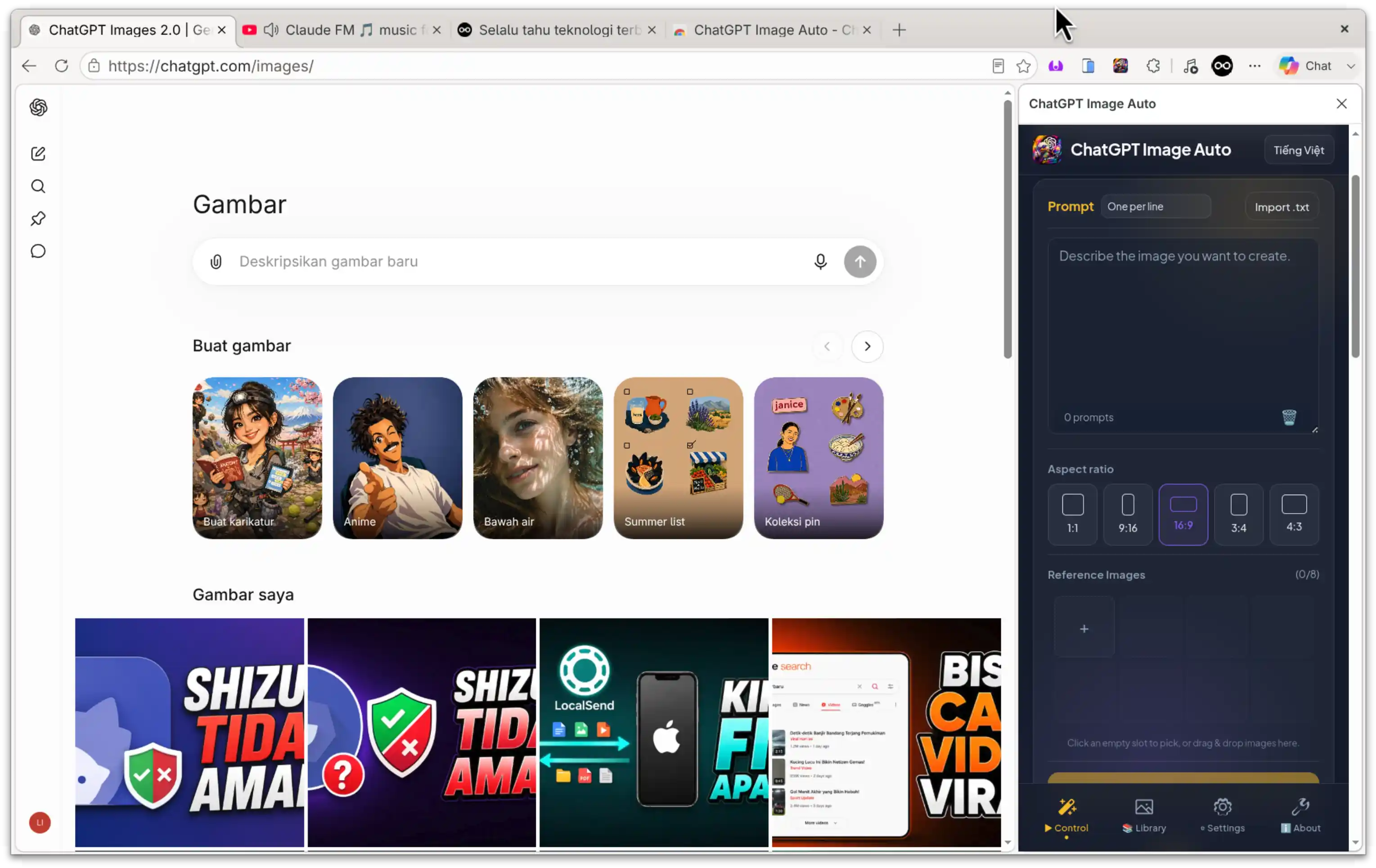 Cara Generate Puluhan Gambar AI di ChatGPT Otomatis Pakai Extensi Gratis Ini