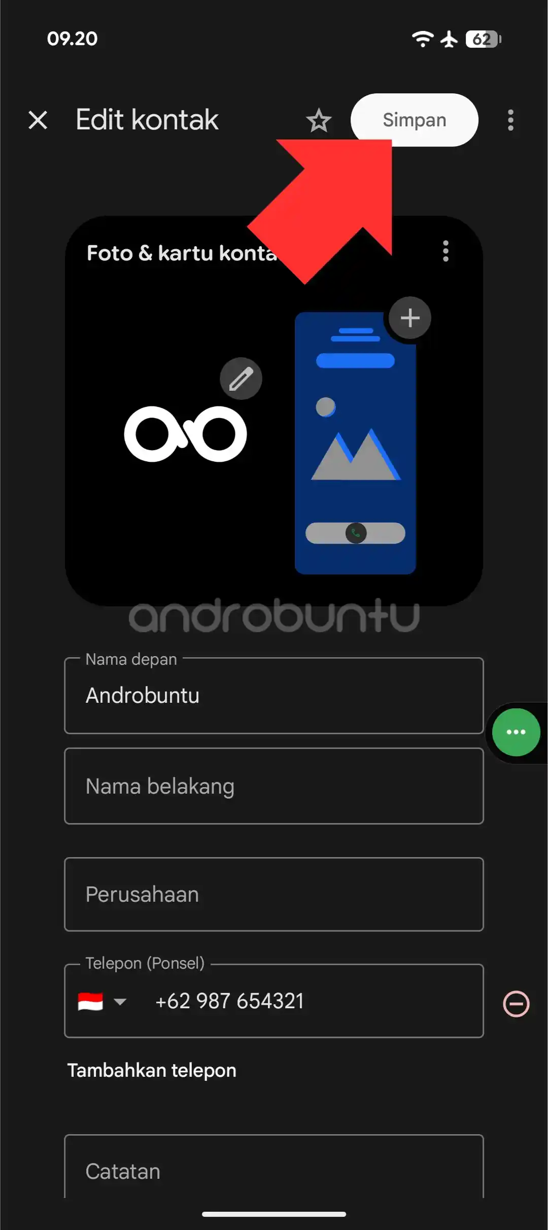 Cara Menambahkan Foto Kontak di HP Android by Androbuntu 5