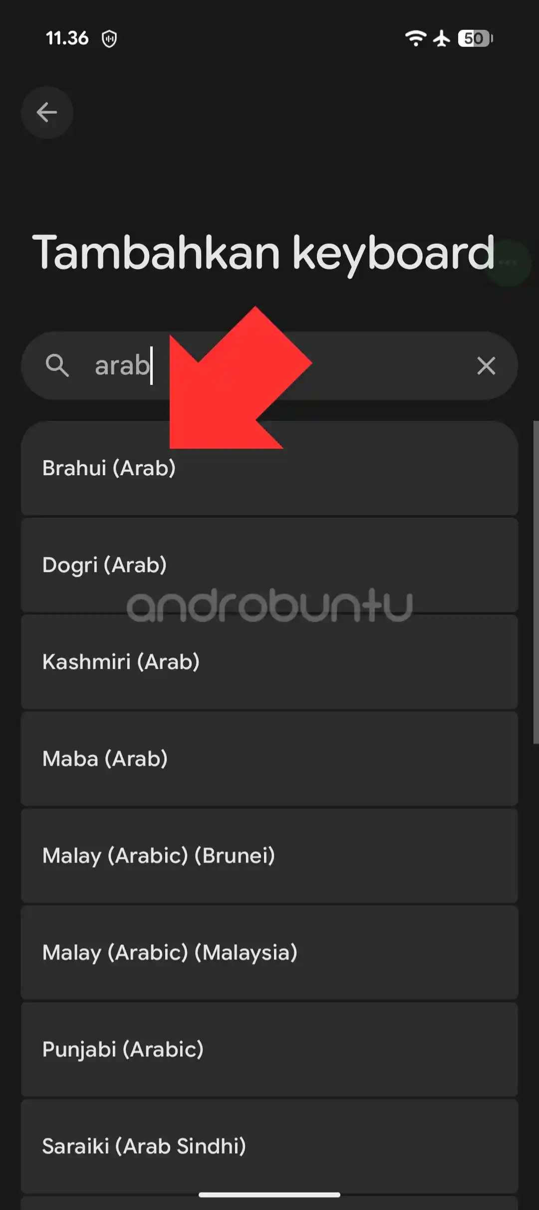 Keyboard bahasa arab di android 4