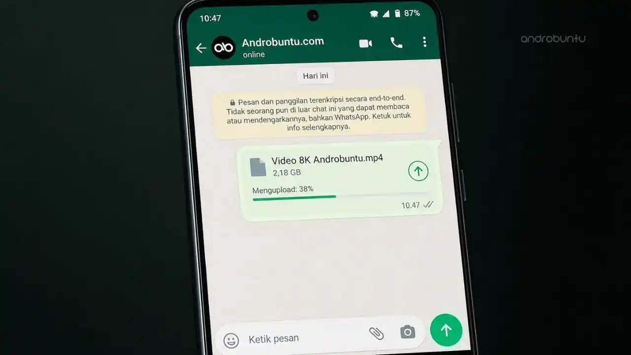 Cara yang biasa saya gunakan untuk mengirim file besar di WhatsApp