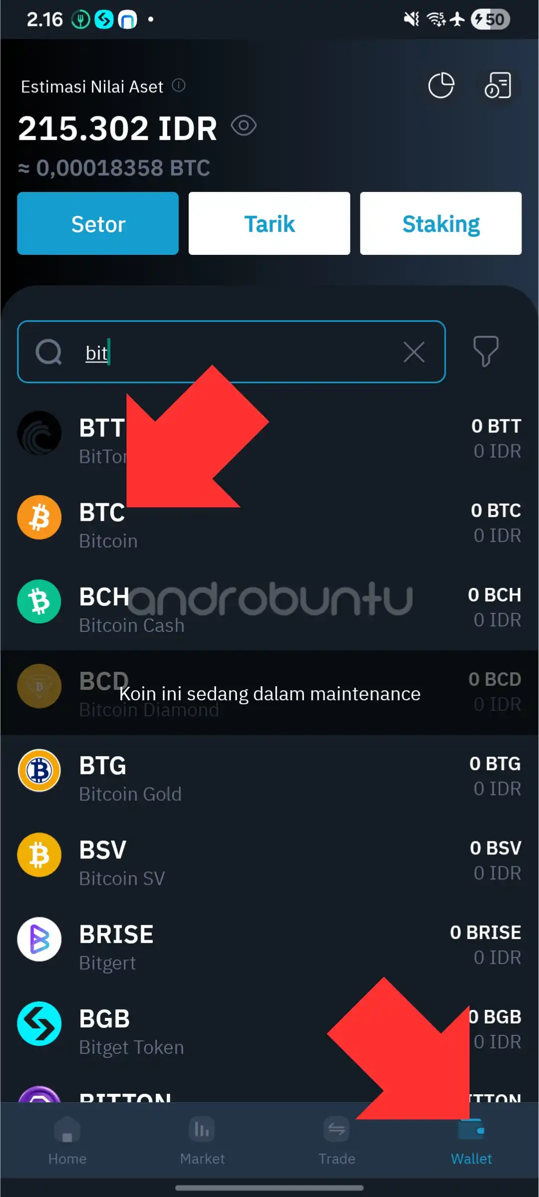 Cara Melihat Alamat Wallet di Akun Indodax by Androbuntu 1