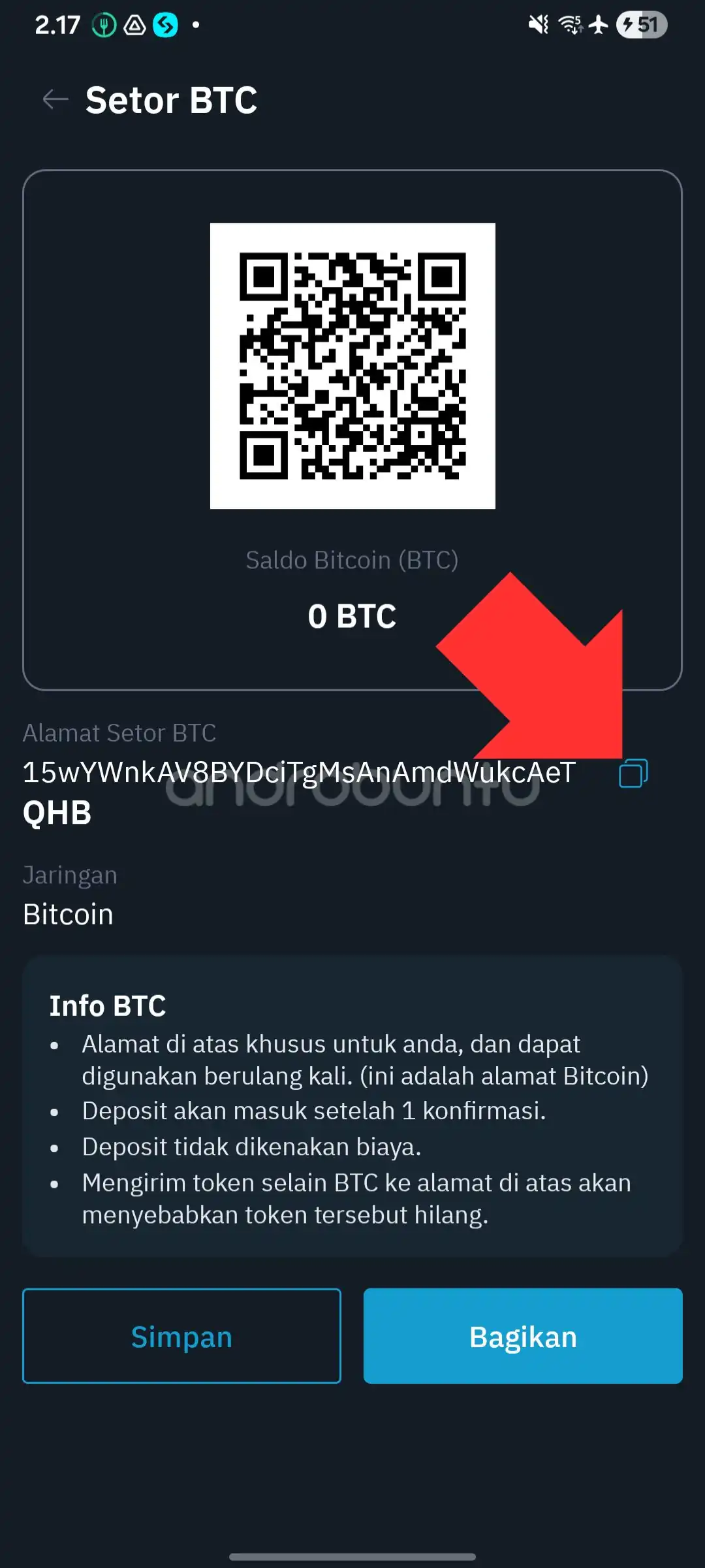 Cara Melihat Alamat Wallet di Akun Indodax by Androbuntu 3