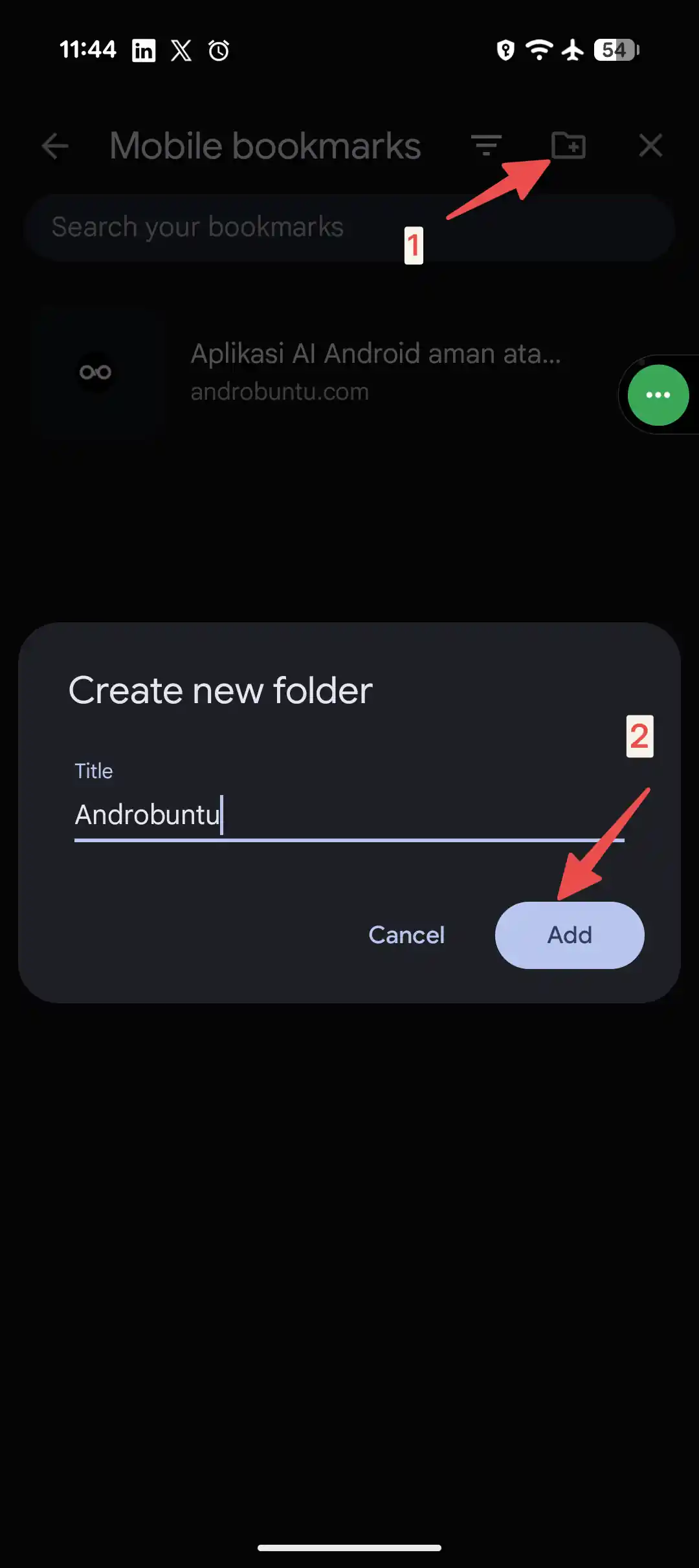 Cara mengatur bookmark Google Chrome