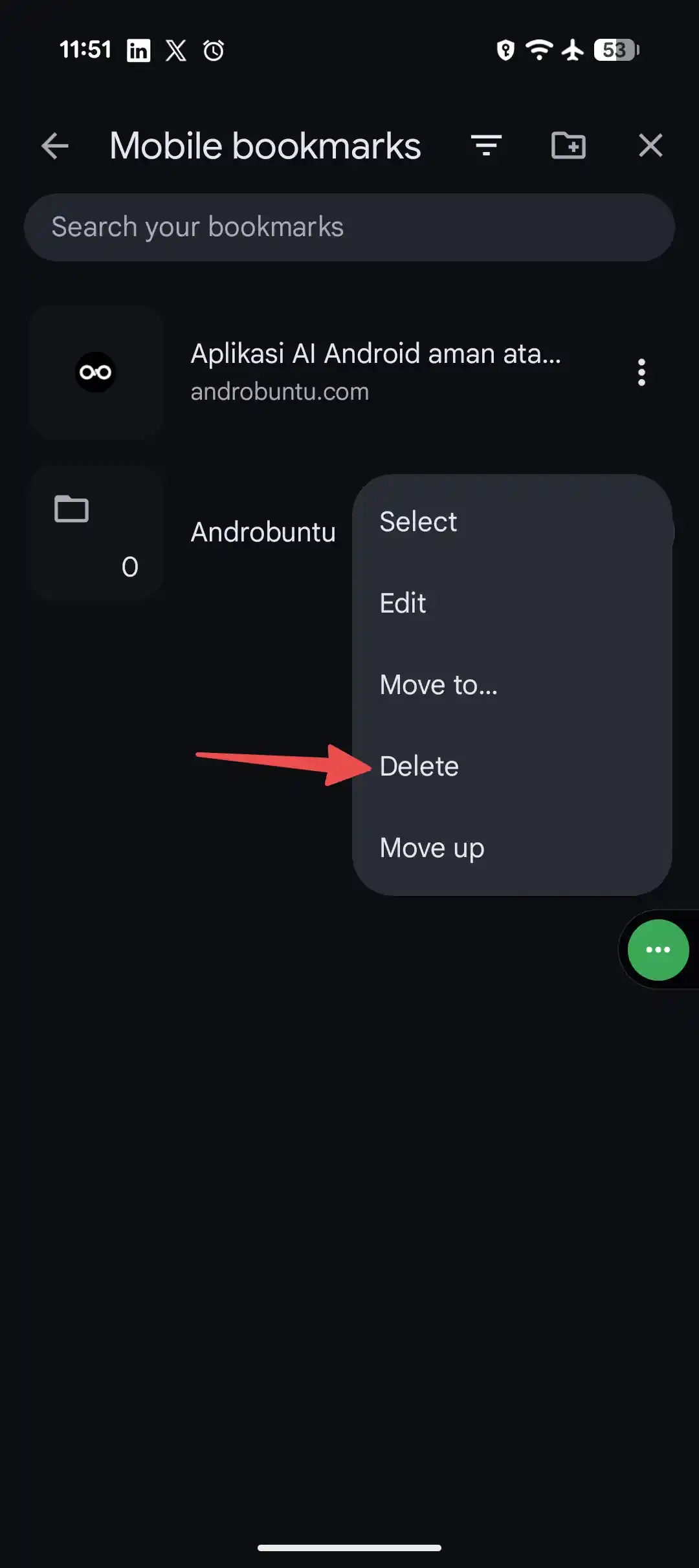 Cara mengatur bookmark Google Chrome