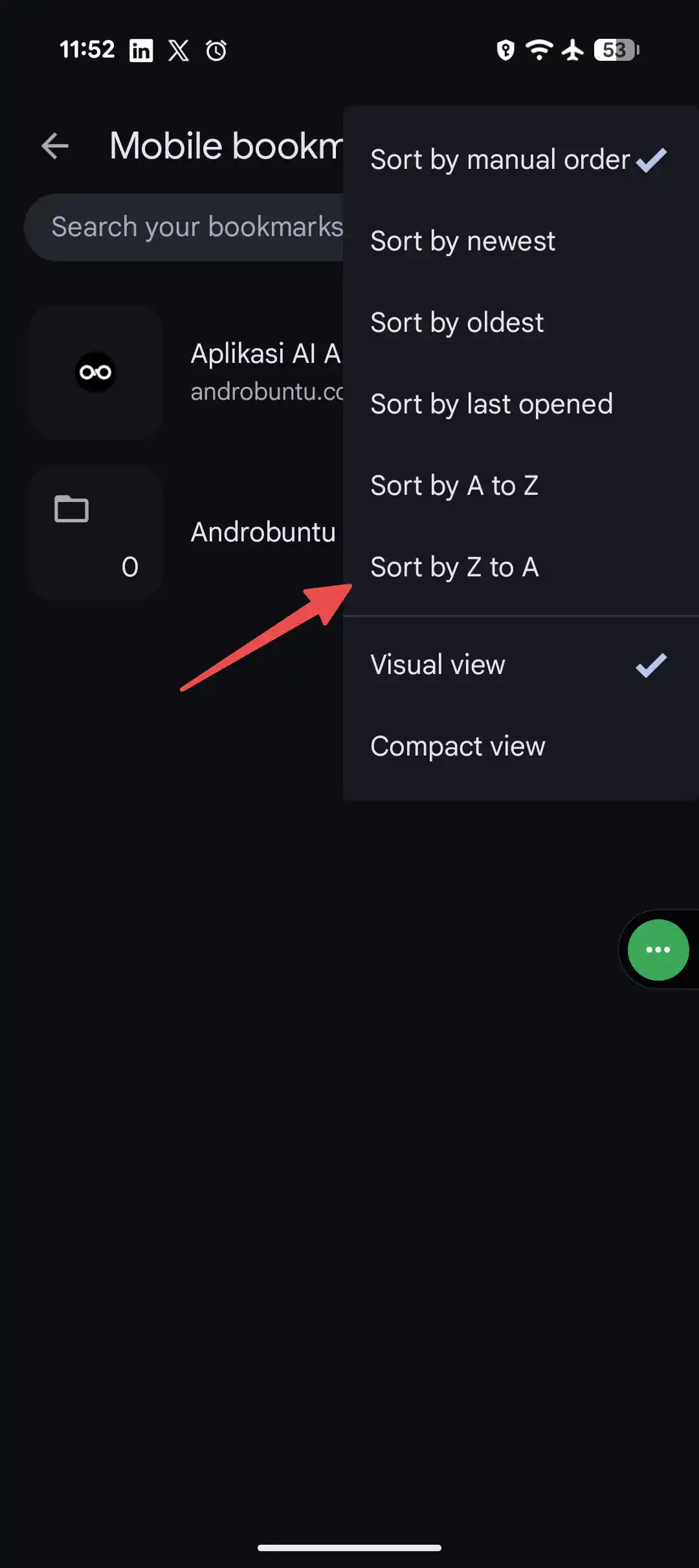 Cara mengatur bookmark Google Chrome