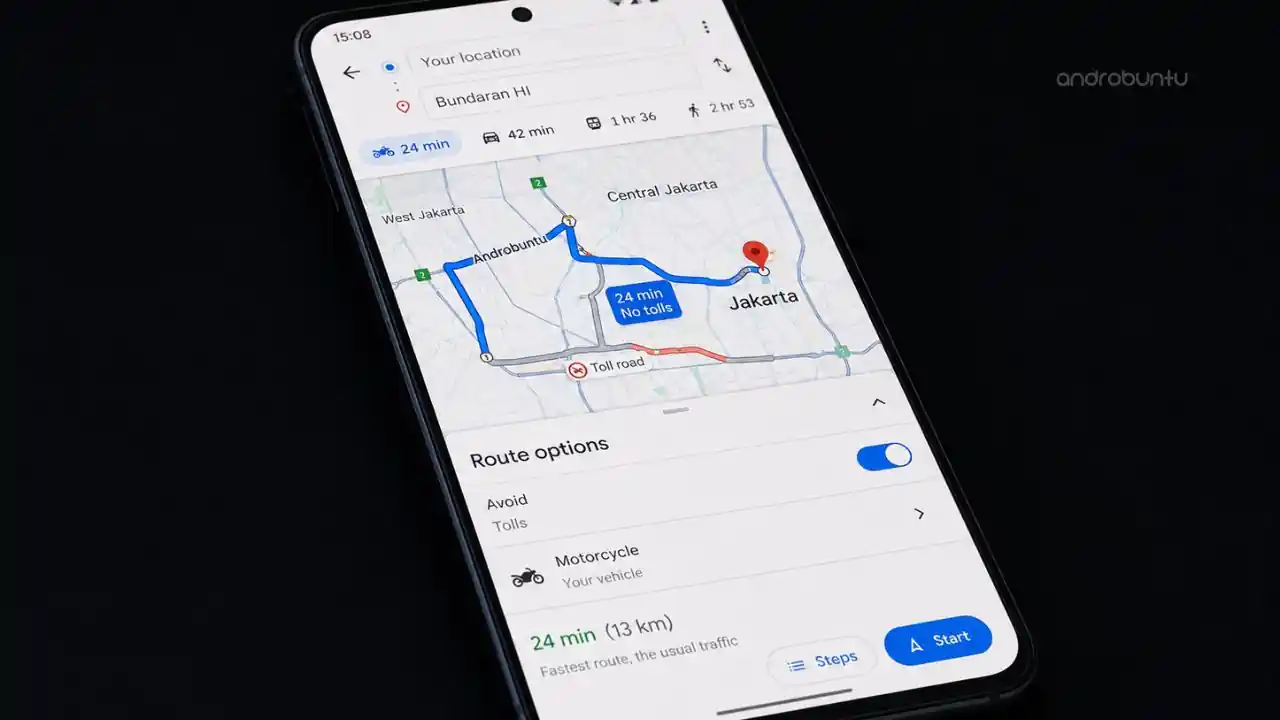 Cara Menghindari Jalan Tol di Google Maps Untuk Pengendara Motor