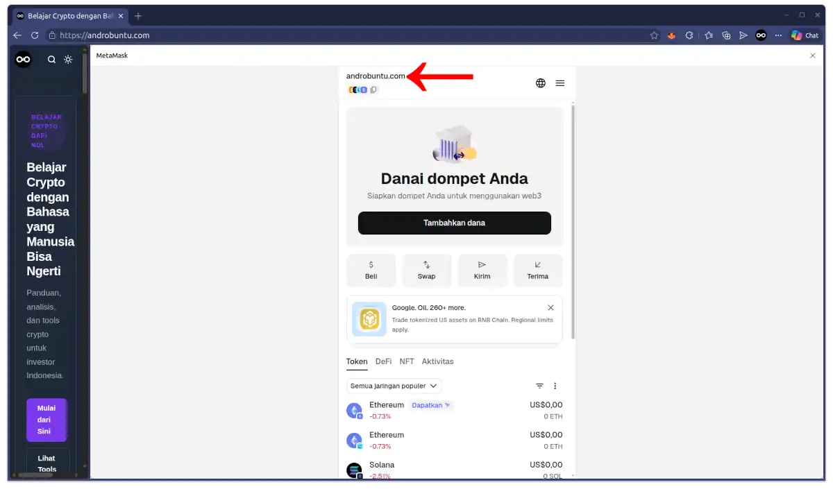 Cara Melihat Frasa Pemulihan Rahasia di MetaMask (Browser/PC) 1