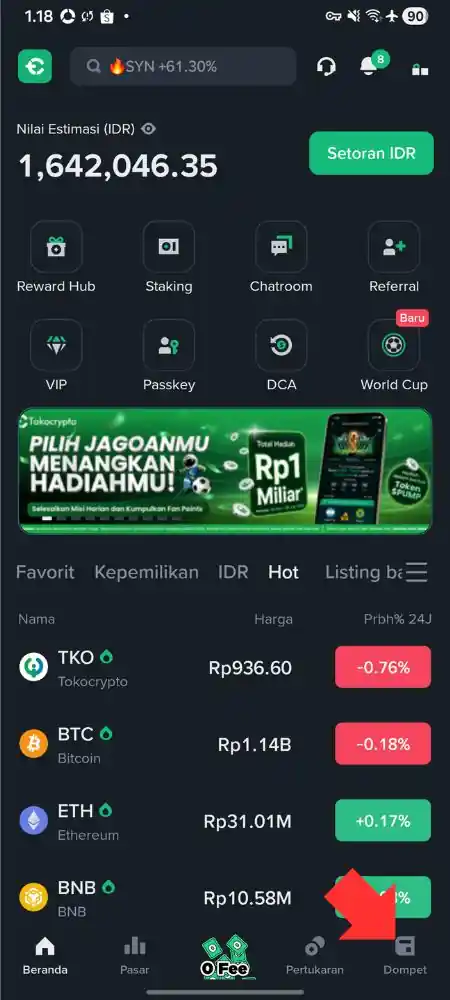 Cara Mengirim Cryptocurrency dari Trust Wallet ke Tokocrypto by Androbuntu 1