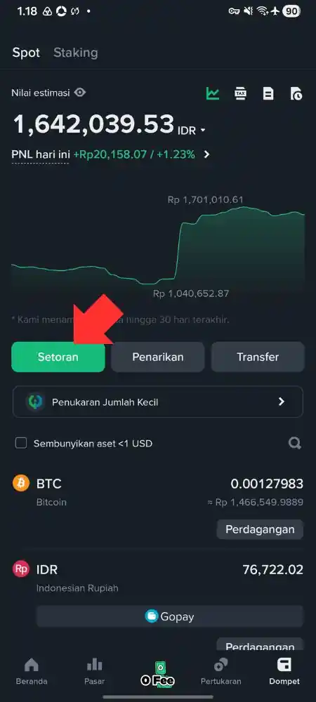 Cara Mengirim Cryptocurrency dari Trust Wallet ke Tokocrypto by Androbuntu 1