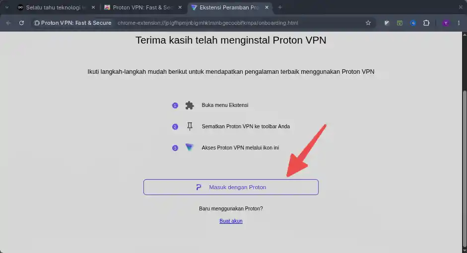 Proton VPN di Chrome