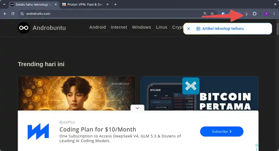 Proton VPN di Chrome